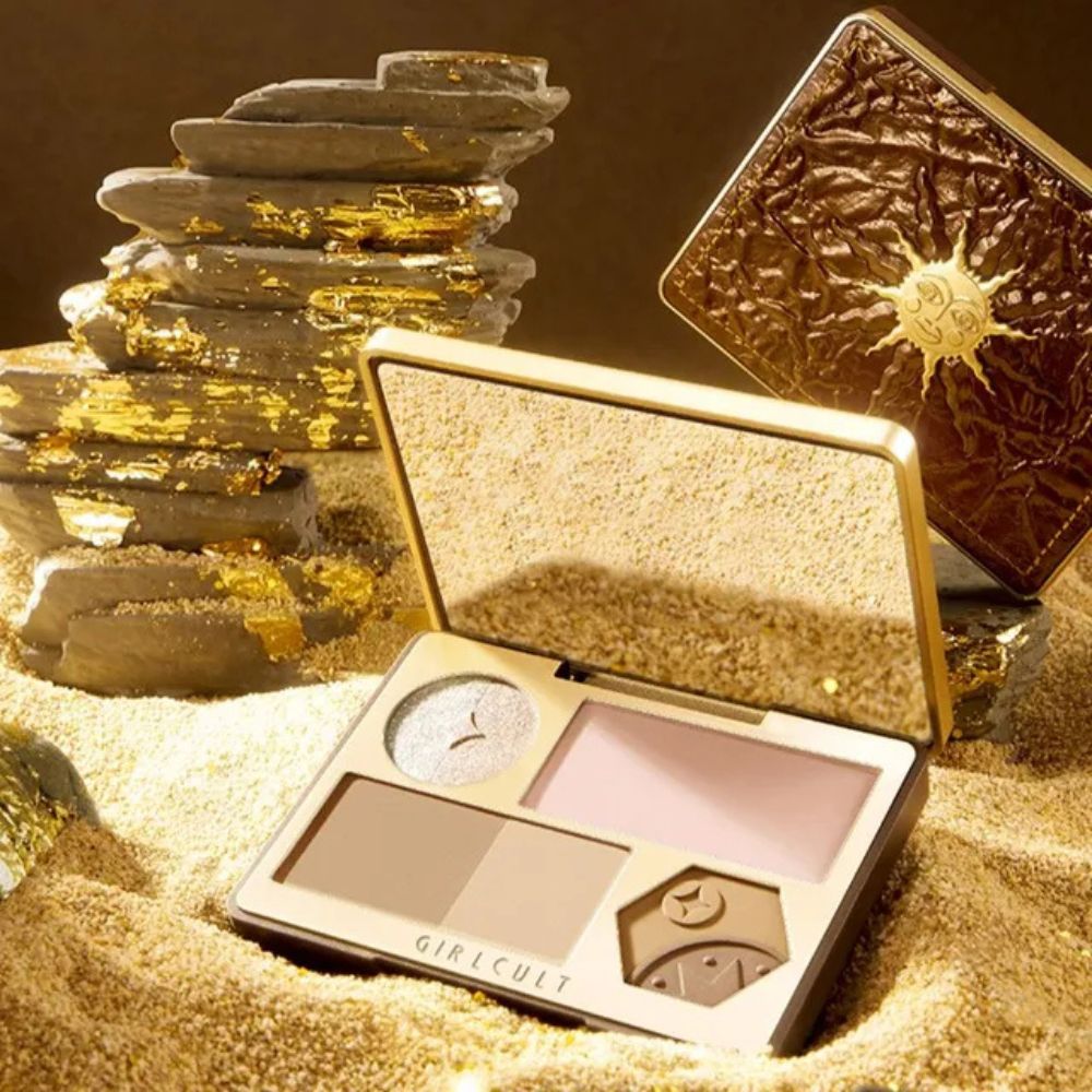 GirlCult - Gold Rush Series Facial Makeup Palette - Taohuawu - 15g