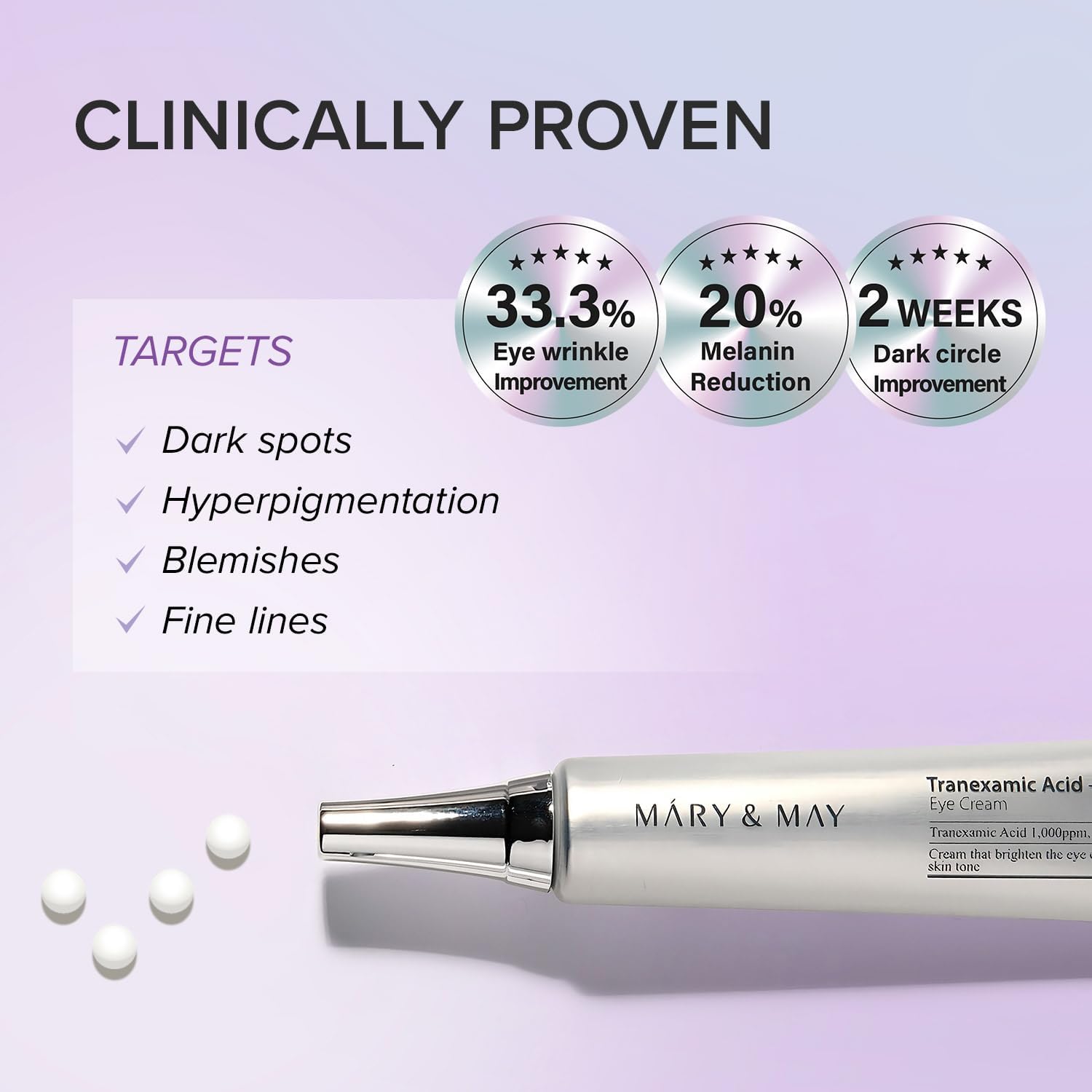 mary and may glutathione eye cream clinically proven benefits