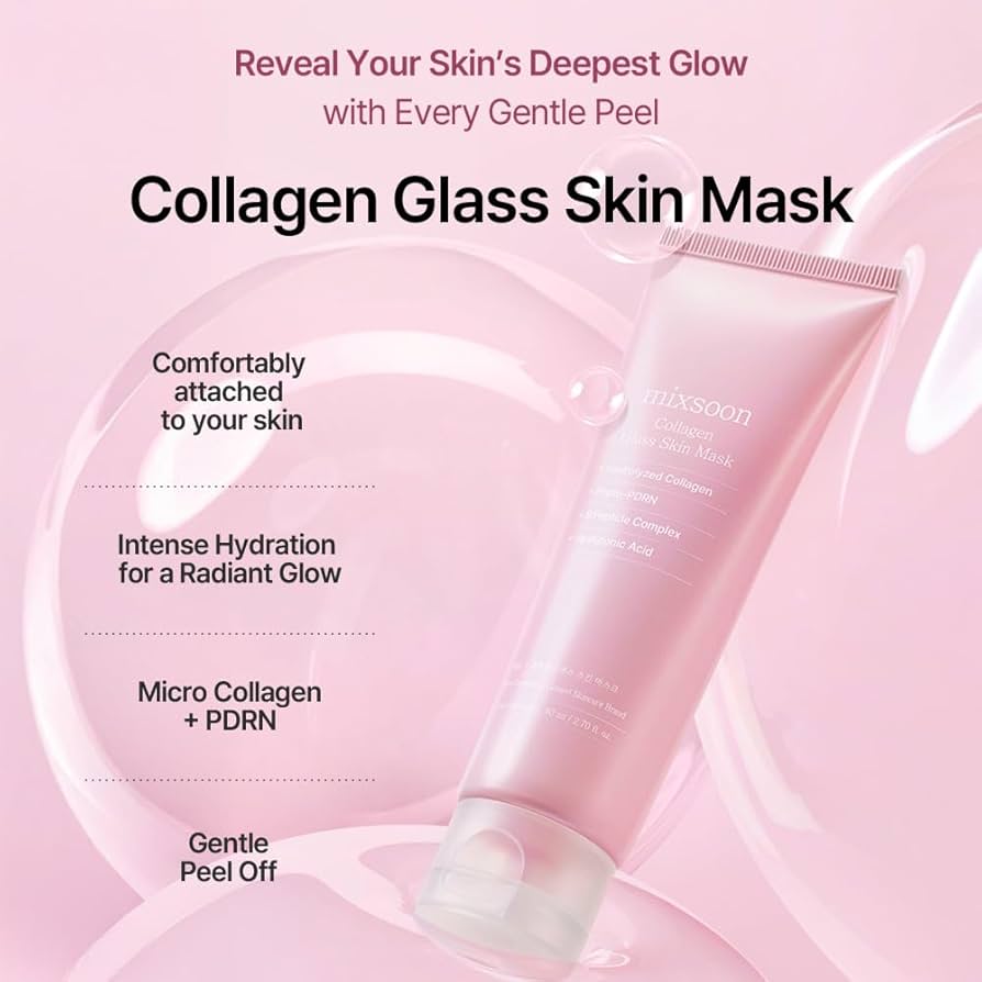 mixsoon collagen glass skin mask 80ml